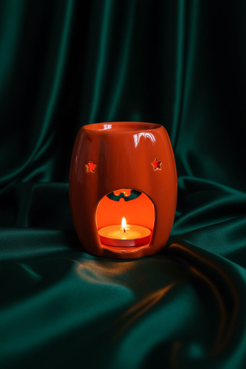 Jack-o'-Lantern oil burner and wax warmer