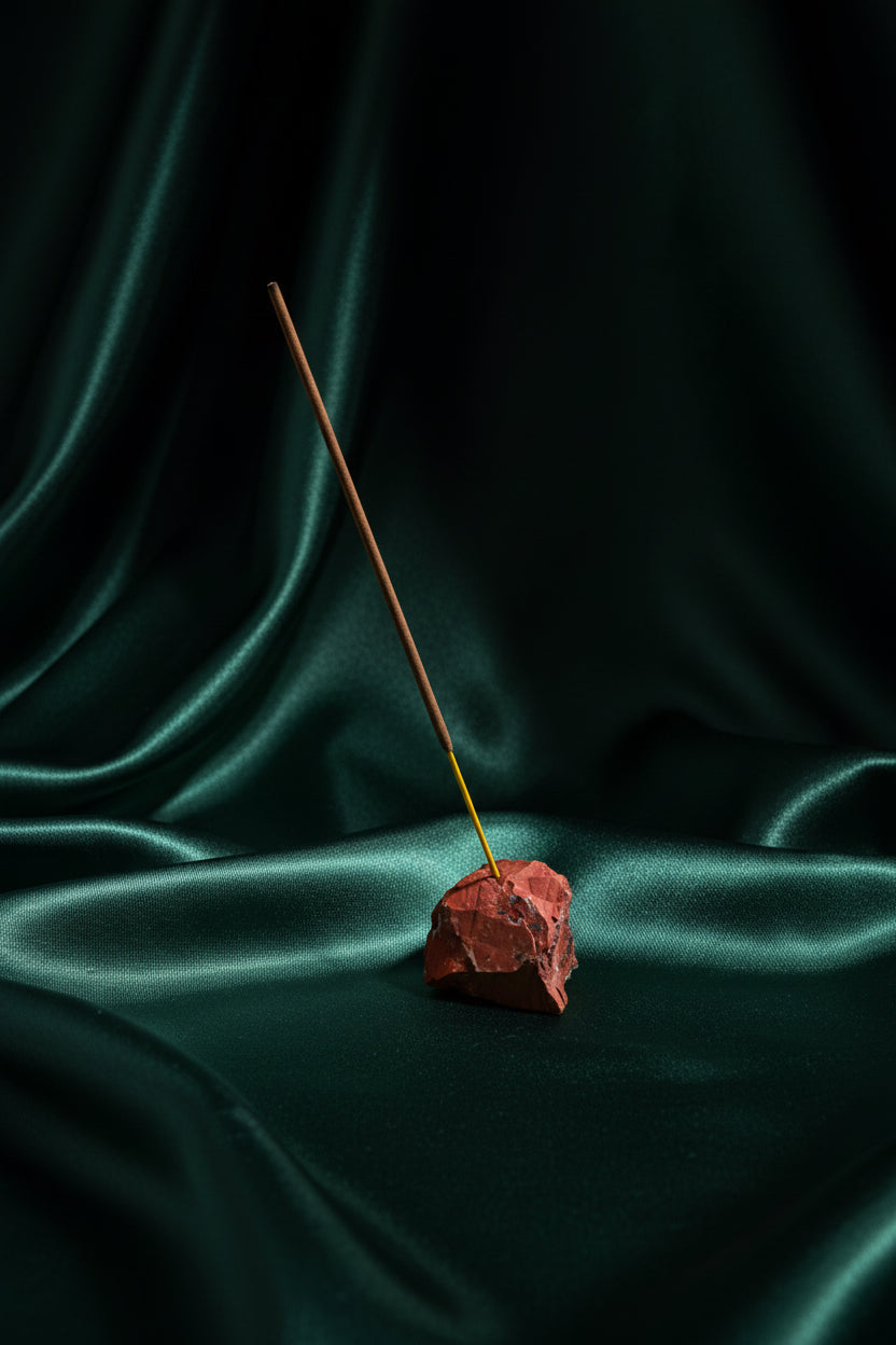 Red Jasper Crystal Incense Stick Holder