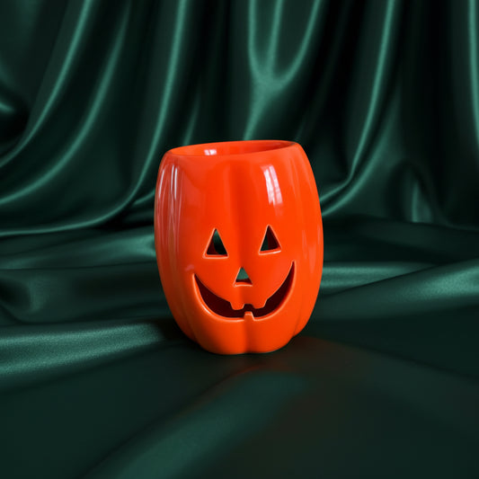 jack-o'-lantern oil burner and wax warmer