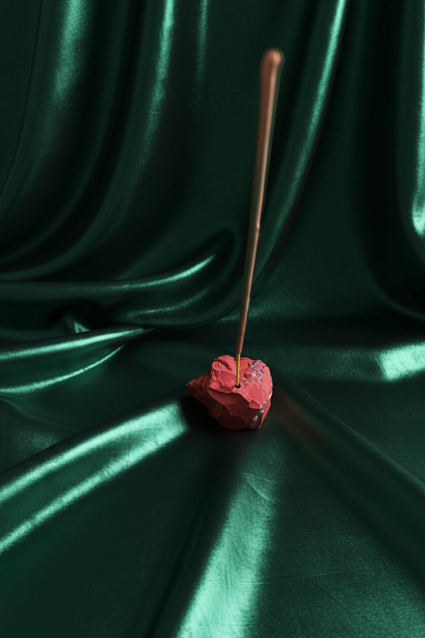 Red Jasper Crystal Incense Stick Holder